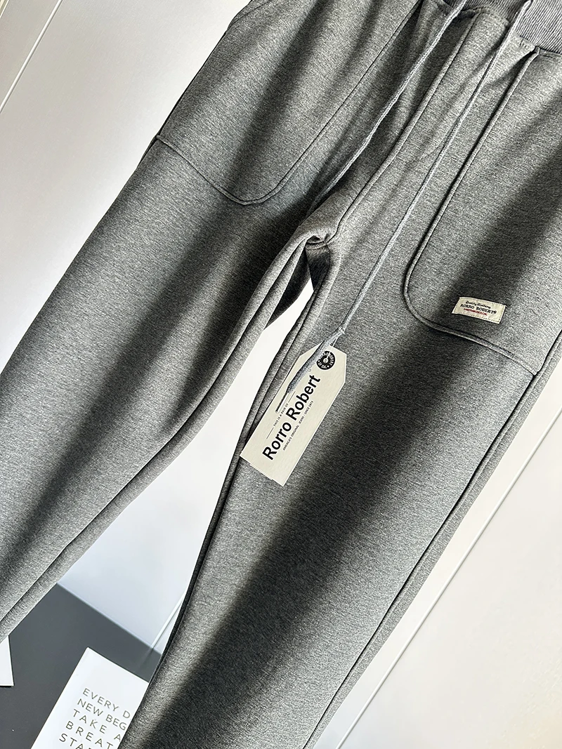 

Токио мужские спортивные брюки с эластичной резинкой на талии, теплые повседневные длинные брюки, одинаковые для пары, свободный крой, осень-зима