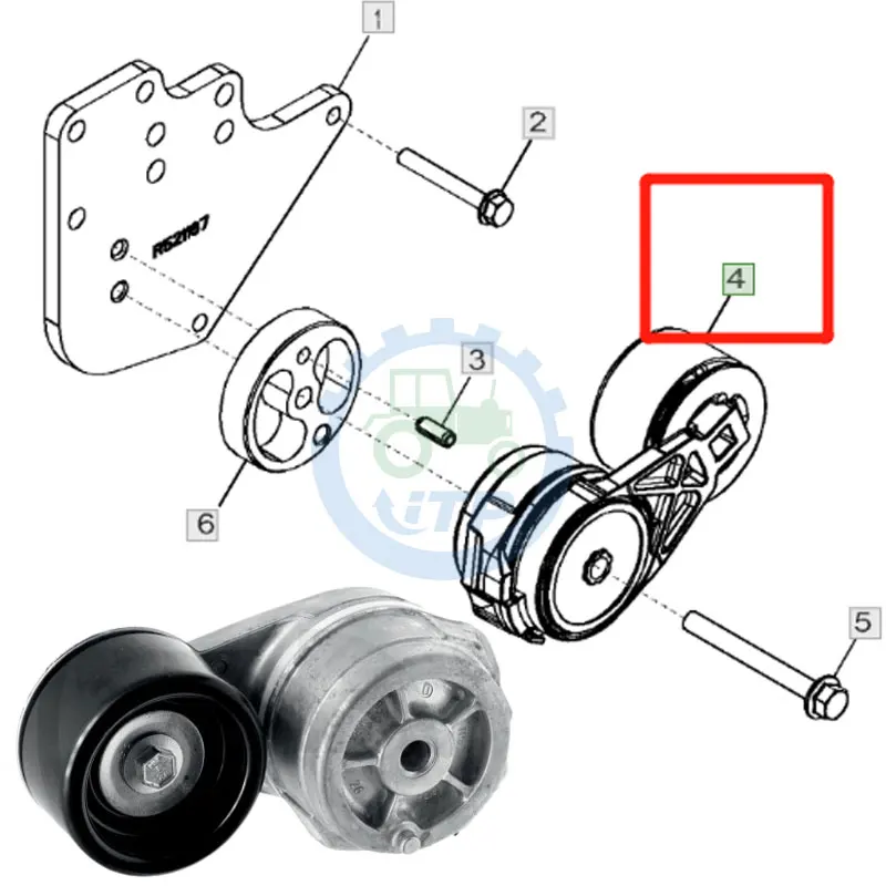 Belt Tensioner  RE518097 RE548027 RE68716 Fit For Forwarder