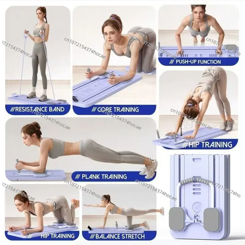 Multifunctional Abdominal Board Home Fitness Equipment Timer Push-up Handles Resistance Band Multifunctional Exercise Equipment