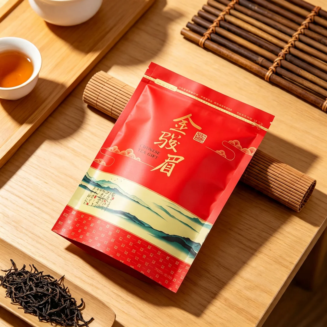 Chinese Longjing Tea Set Zipper Bags Dahongpao Biluochun Green Tea Recyclable Sealing Packing Bag NO Packing Bags