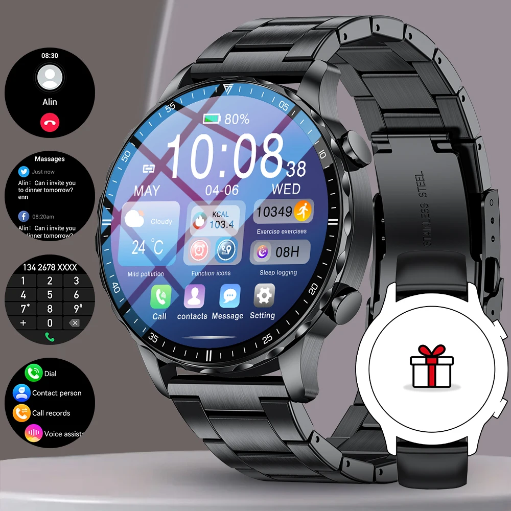 LIGE New Women Smart Watch Men 1.53'' HD Screen Heart Rate Bluetooth Call Watches IP68 Waterproof Voice Business Smartwatch 2025