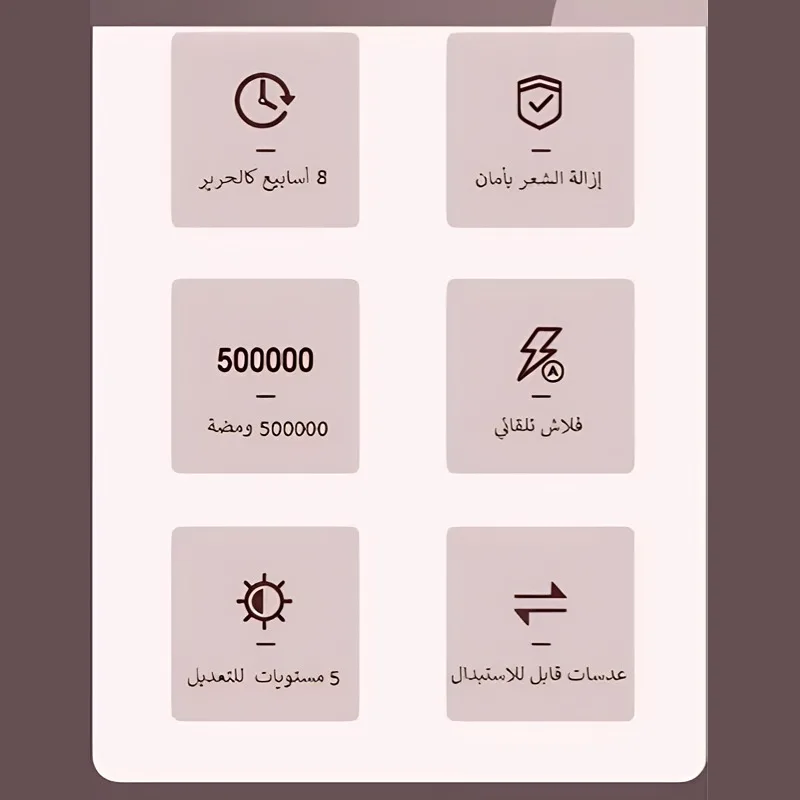 جهاز T3 لإزالة دائمة لشعر الوجه والجسم بدون ألم بتقنية IPL ومزود بـ3 مصابيح HR وردي