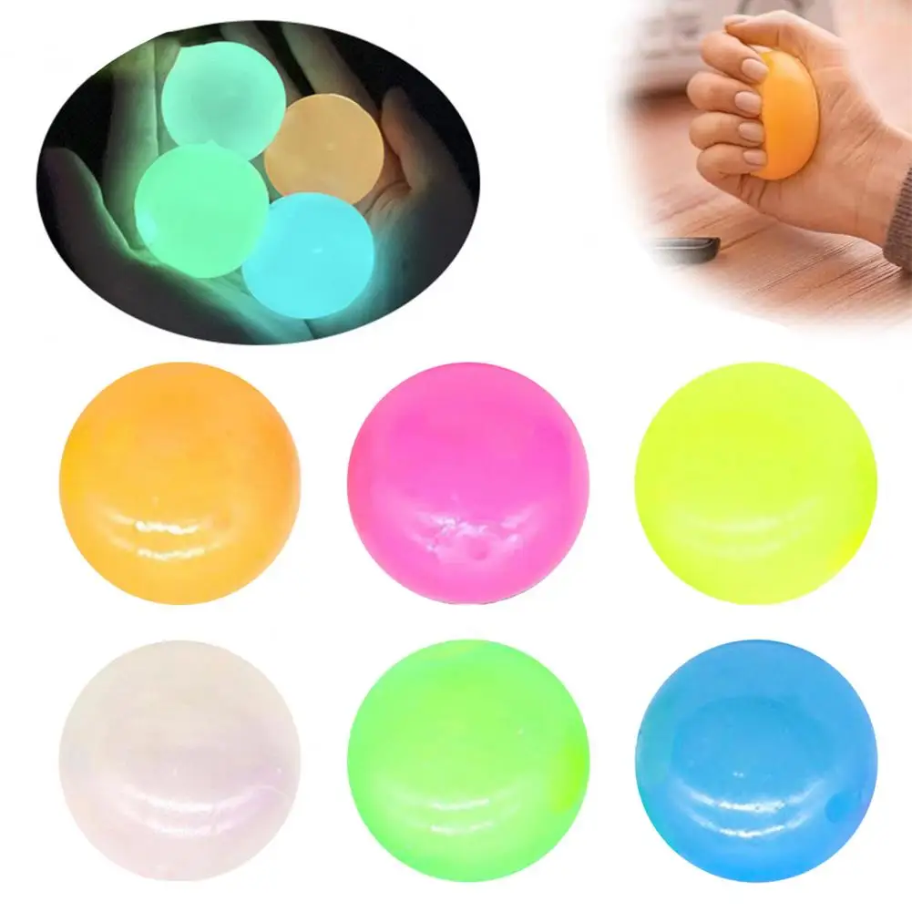 Wall Sticky Ball for Reflexes Glow Dark Sticky for Stress Relief Hand-eye Coordination 25pcs Ceiling Wall for Adults