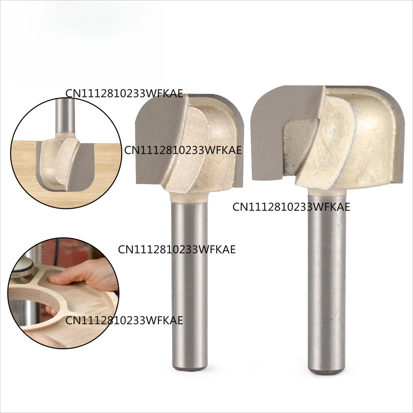 TIDEWAY Bowl Tray Router Bit Arc Trim Grooving Tool Woodworking Corner Rounding Router Bit Storage Box Drill Bit Milling Cutter