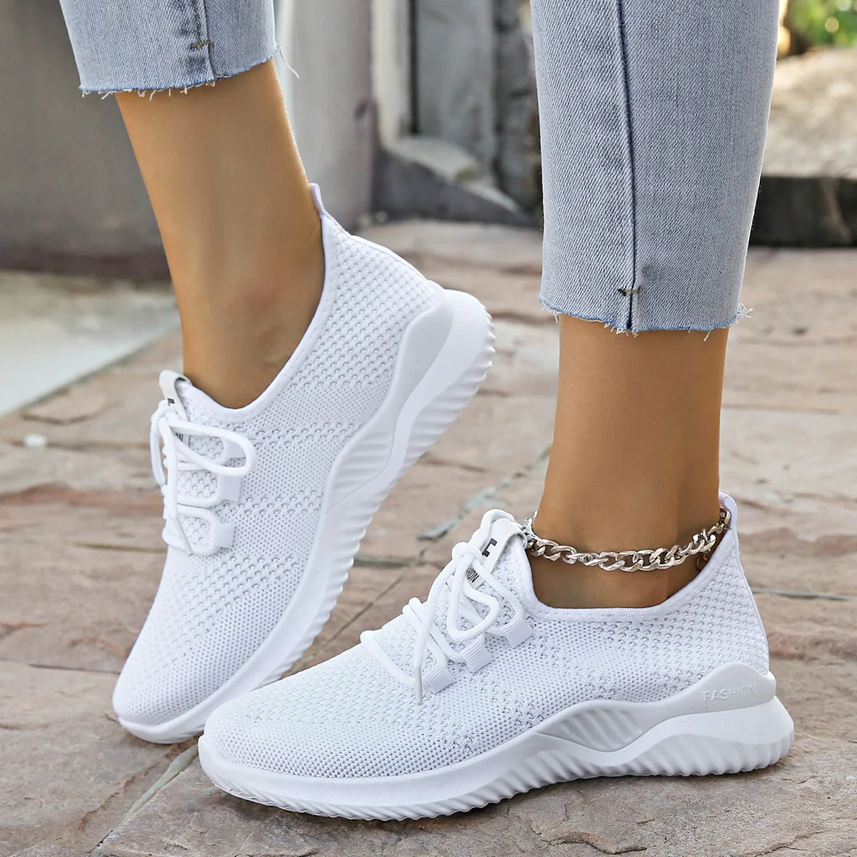 

Women Casual Sports Shoes Comfort Mesh Tennis Spring summer Mesh Light Sneakers Women 2025 White Hollow No-slip Walking Shoes