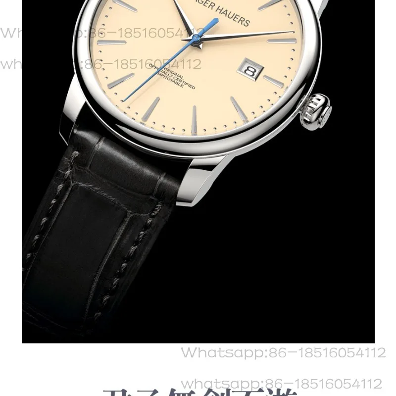 Www-Original and Genuine Men's Swiss Ultra-thin Automatic Mechanical Watch Business Steel Belt Waterproof Men's Watch