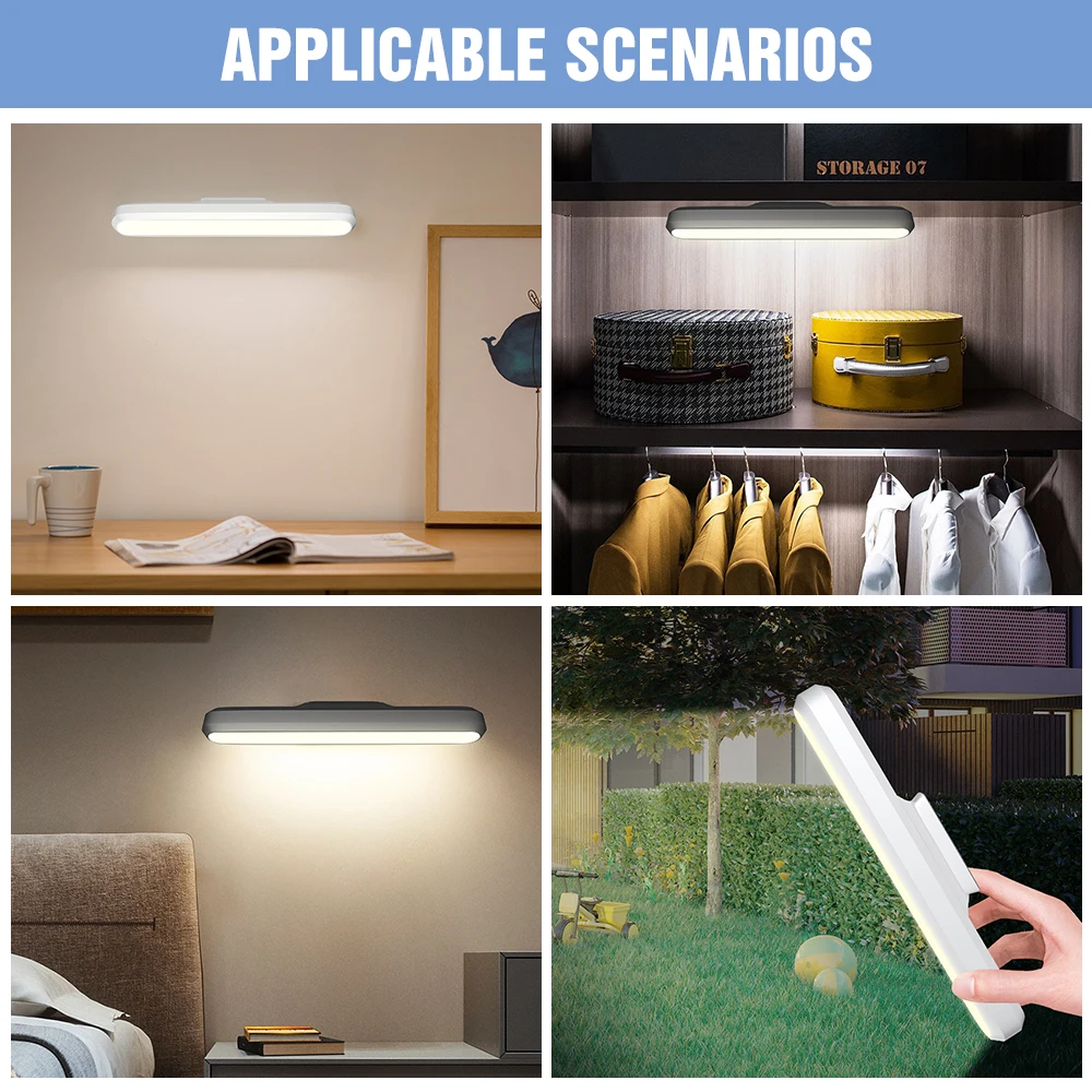 Magnetic Table Lamp LED Bulb Computer Desk Lamp Bedroom Dimming Night Light Bedside Rechargeable Light Office Study Reading Lamp