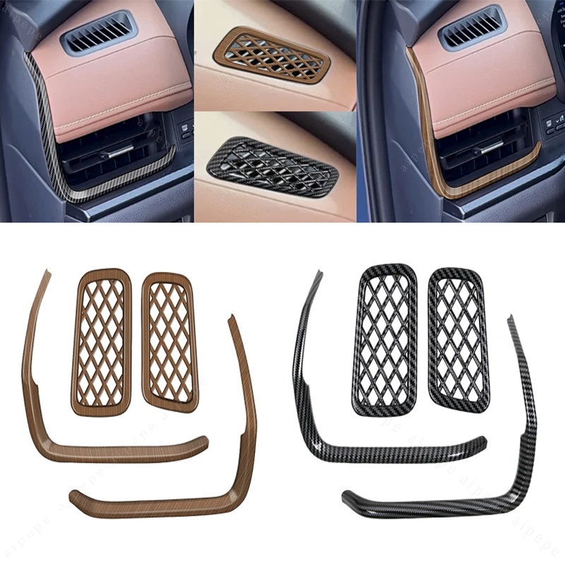 

For Toyota Grand Highlander 2024 2025 Carbon Fiber Car Dashboard Air Condition Outlet Decor Cover Trim