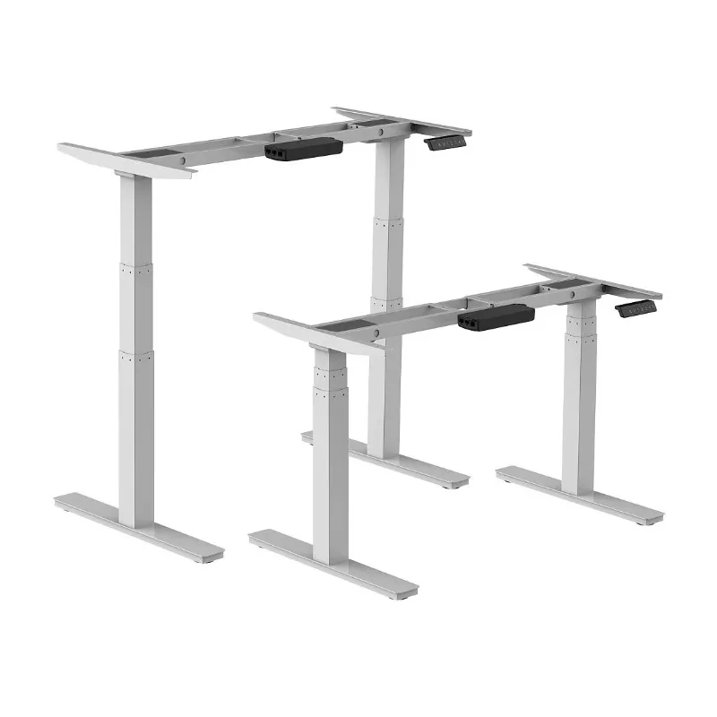 Modern Adjustable Height Electric Lifting Desk Table Metal Iron Office Furniture Motor Sit Stand Feature Bedroom Living Room