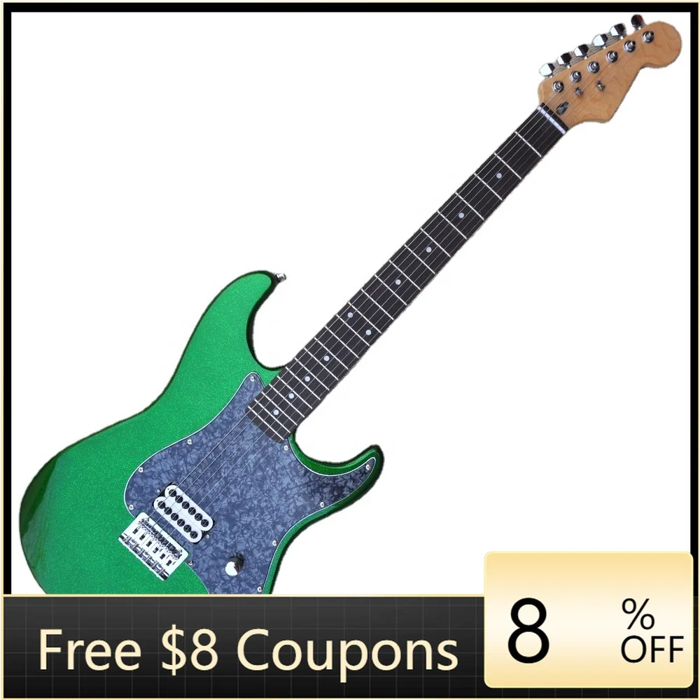 

STLFFlyoung Shining Green 6 Strings Electric Guitar OEM Electric Guitars Rosewood Fretboard Guitar