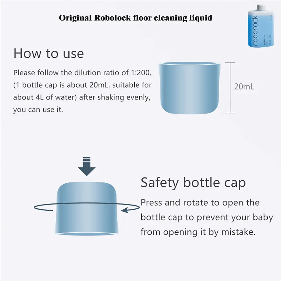 سائل تنظيف الأرضيات الأصلي من Roborock، 1 لتر، لأجهزة S8 MaxV Ultra وS8 Pro Ultra وS7 MaxV Ultra وQrevo Curv وQ Revo S وSaros 10/10R/Z70 - 3