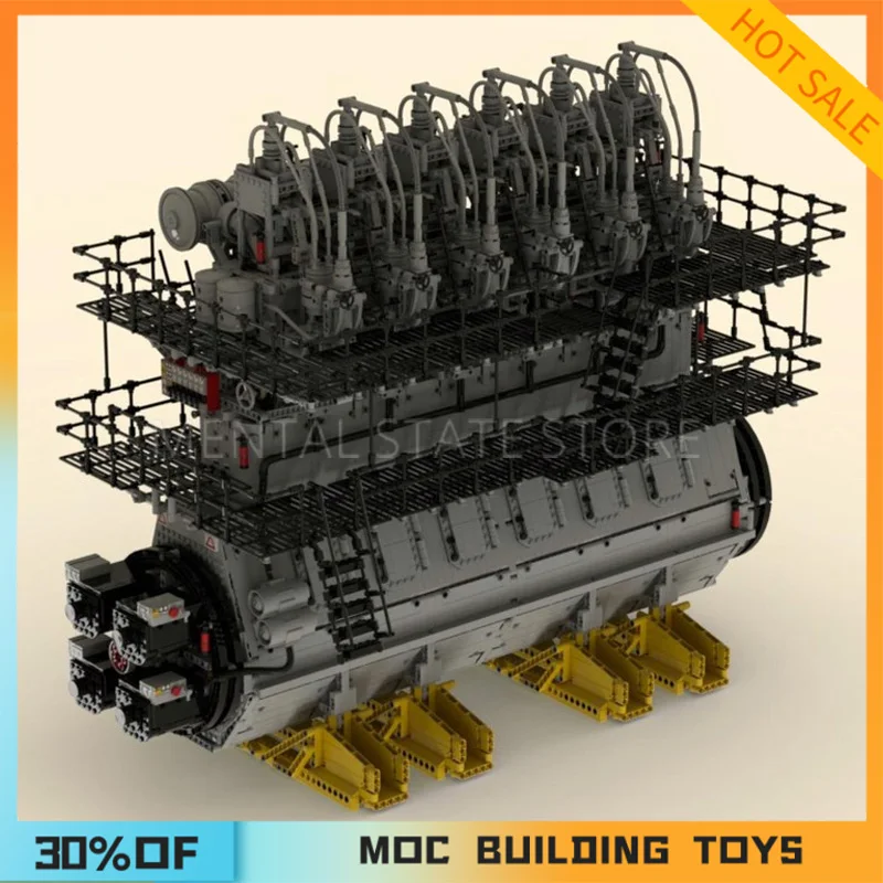 

[10415PCS]Customized MOC Marine Diesel Engine Creative Building Blocks Set STEM Educational Toys DIY Construction Model Kit Gift