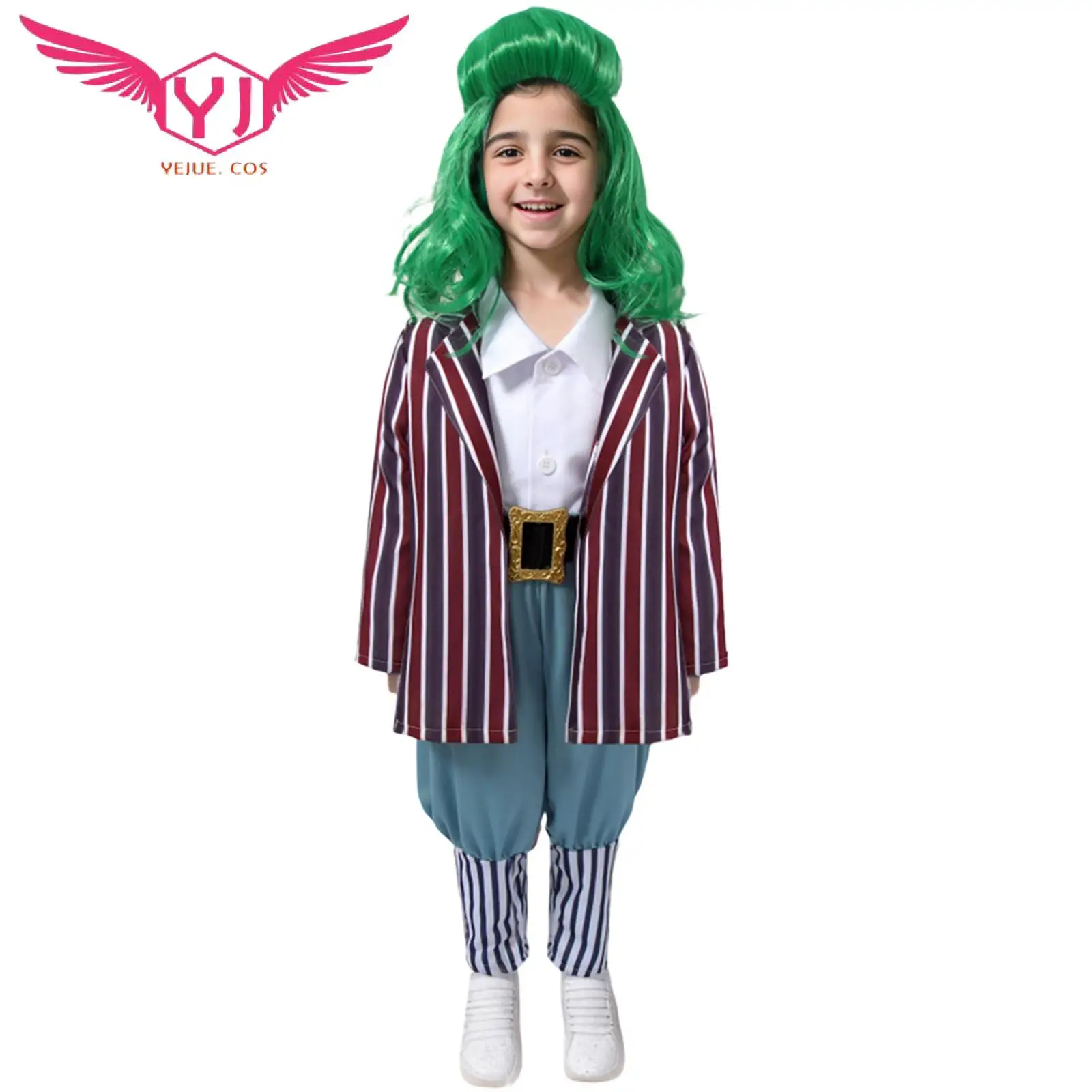 Disfraz de Anime Will Charlie para niños, uniforme de juego de rol de Chocolate, traje completo, abrigo, pantalones, actuación de Halloween con peluca