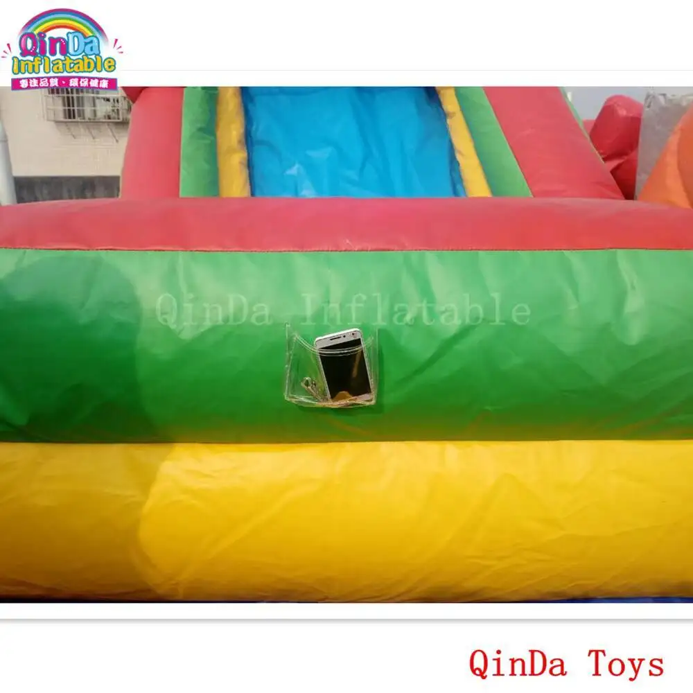 

Children Amusement Park Equipment Mini Castle With Slide ,7*7m Inflatable Bouncy Slide For Kids Play