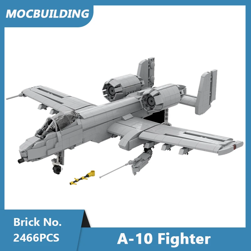 MOC اللبنات A-10 نموذج طائرة مقاتلة لتقوم بها بنفسك تجميعها الطوب التعليمية الإبداعية جمع الهدايا عيد الميلاد اللعب 2466 قطعة