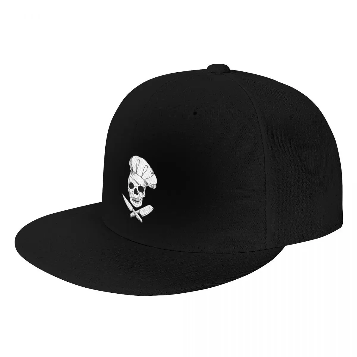 

Skull Wearing Chef Hat and Crossed Kitchen Knives Baseball Cap Military Cap Man Bobble Hat Men Hats Women's