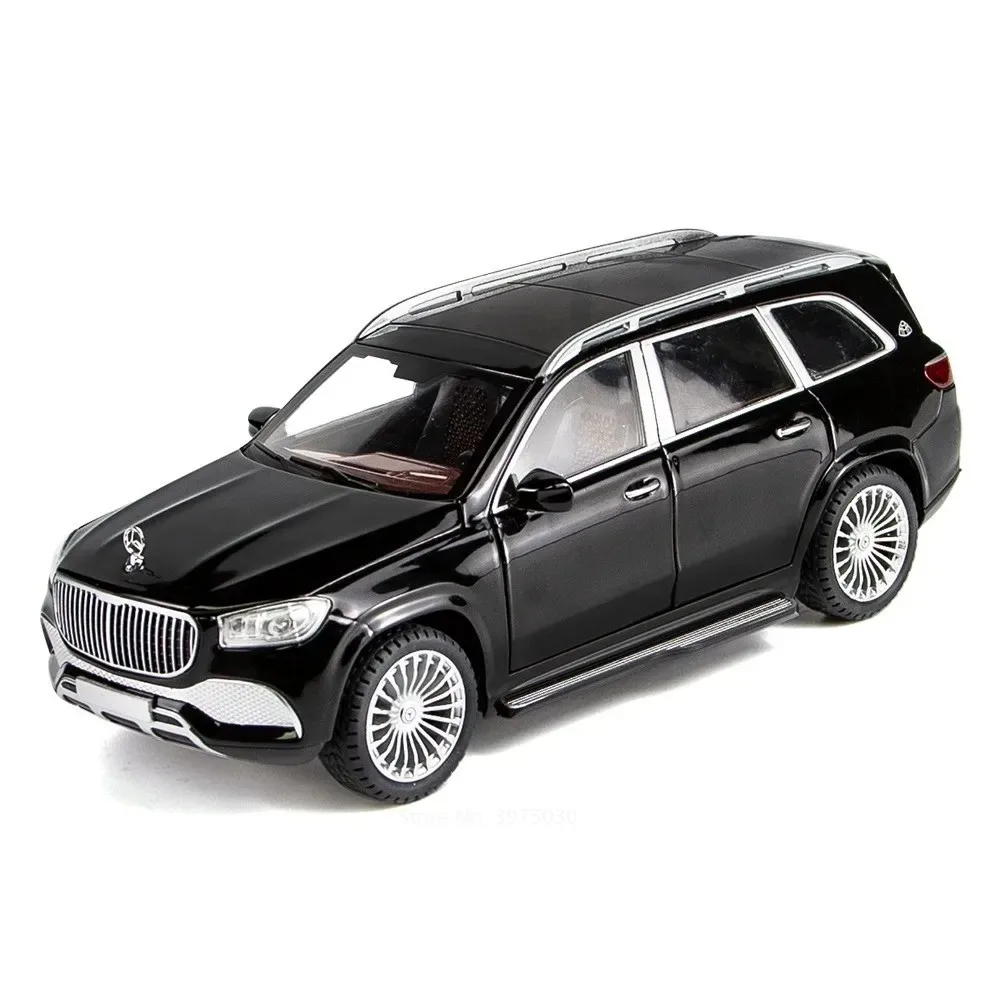 1:24 Maybach GLS600 Legierung Autos Miniaturmodelle Spielzeug Druckguss Fahrzeuge Modelle Sound Licht Zurückziehen Auto Dekoration für Kinder