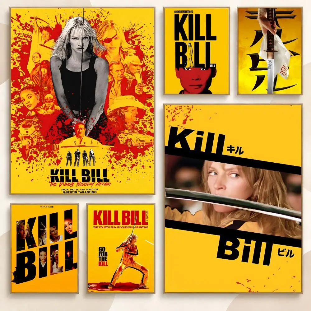 Kill Bill Classic Movie TV Series 80s 90s Retro Fan Poster Contemporary Wall Art Print for Bedroom & Living Room, Unframed