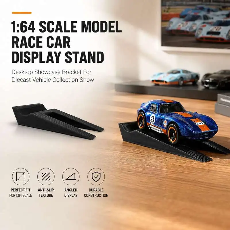 1 64 Scale Model Race Car Display Stand Desktop Showcase Bracket For Diecast Vehicle Collection Show