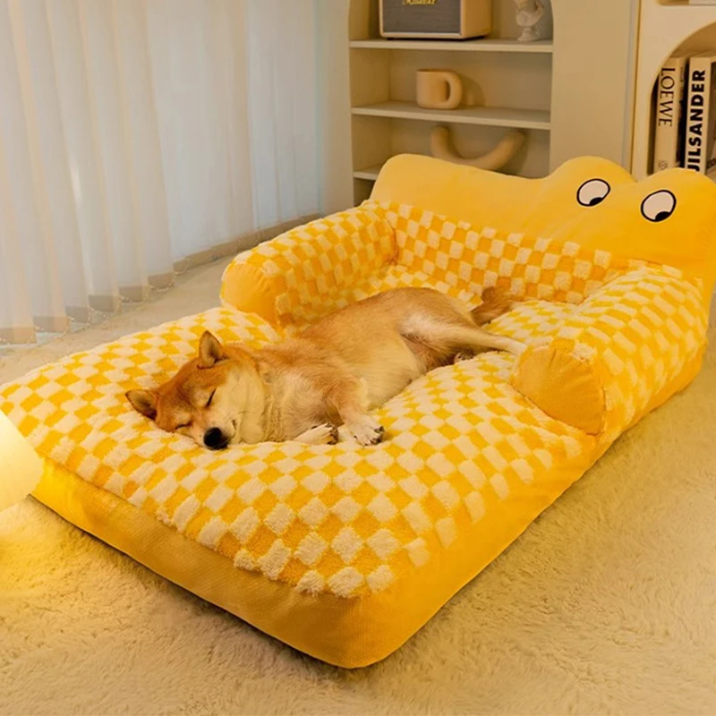 

Warm Dog Sofa Bed Winter Pet Dog Cat Bed Sleeping House Kennel Mat Cat Puppy Mattress Pet House Cushion For Small Large Dogs