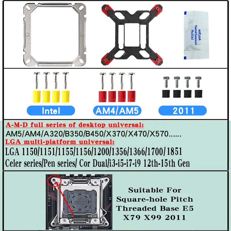 B85 Air-cooled X99 Four Heat Pipe CPU Heat Sink PWM Prism 120mm Tower LGA2011 Pin CPU Fan E5 Emits Light 1700/1366/AM4