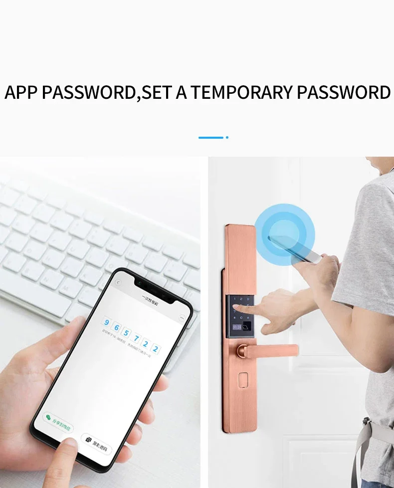 Intelligentes digitales elektronisches Fingerabdruck-Türschloss für biometrisches intelligentes Passwort und Karte gegen Diebstahl zu Hause