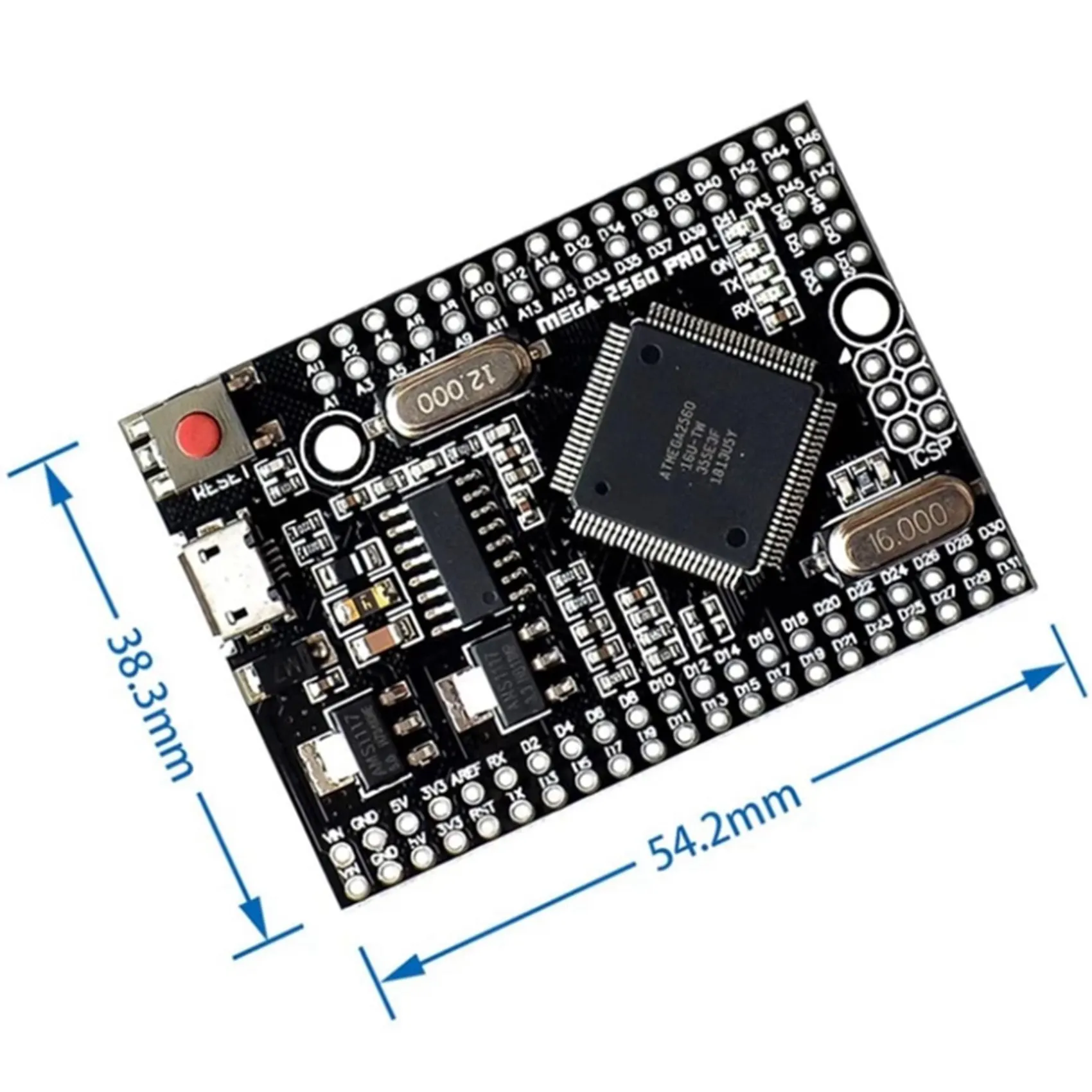 A37T-3X Mega 2560 PRO MINI 5V(Embed) CH340G Atmega2560-16AU With Male Pinheaders Development Board For Arduino Mega
