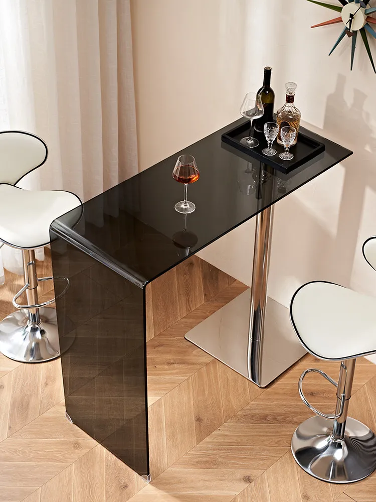 Small space household high bar table living room partition cabinet balcony leisure long table