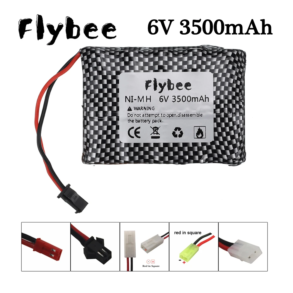 Elevação 6v 3500mah nimh bateria sm/jst/tamiya plugue para brinquedos rc carro tanque caminhão robô barco aa 6v bateria recarregável 3000mah