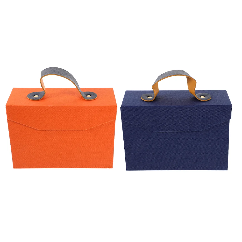 

2 Pcs Gift Storage Box Trinket Case Container Shopping Packing Paper Jewelry Wrapping Cases