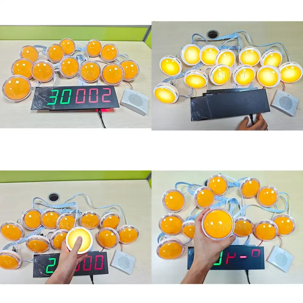 Batak Electric Timer Quick Hand Eye Coordination Interactive Push Led Light Button Challenge Game Reaction Training Lights