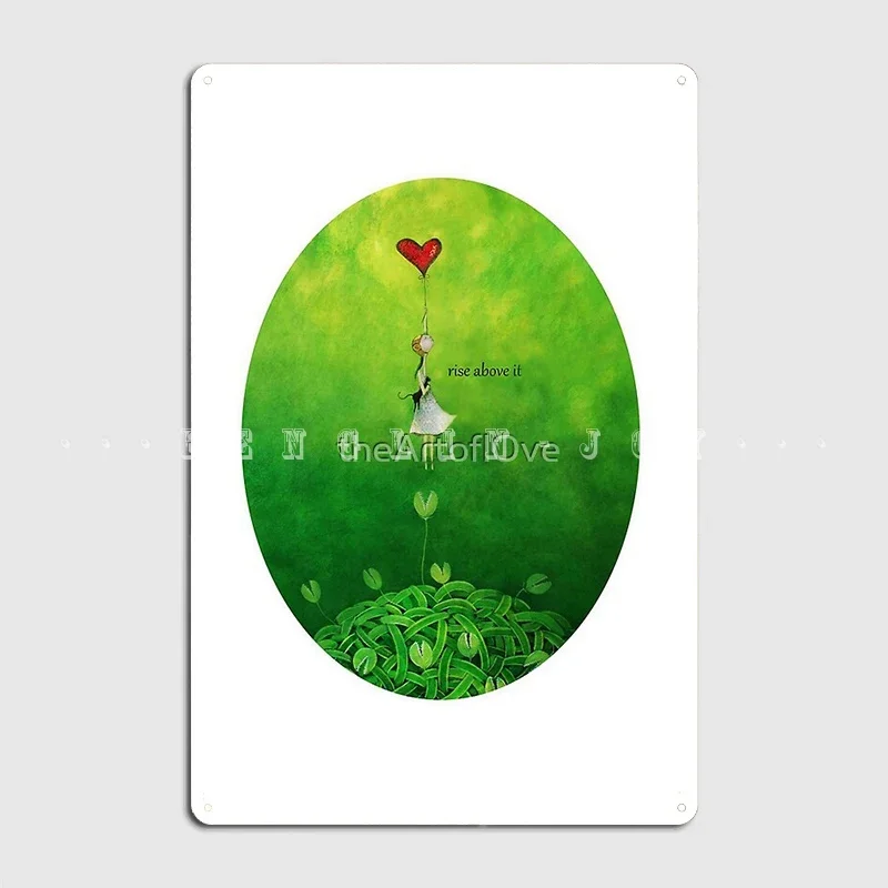 Rise Above It Metal Plaque Poster Club Kitchen Design Mural Painting Tin Sign Poster