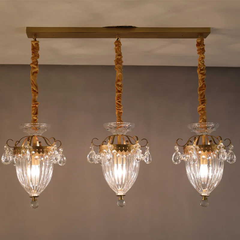 

Morden Crystal Pendant Lights For Dining room Kitchen Bar Lamp Led Pendant lustre Bedroom Decor Corridor Hanging Light luminaire