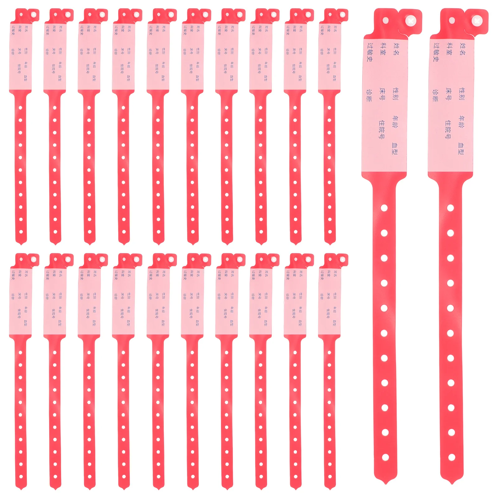 

100Pcs Adult Hospital Identification Bands Waterproof Disposable Patient Wristband for Clinical Use Clear Marking Infection