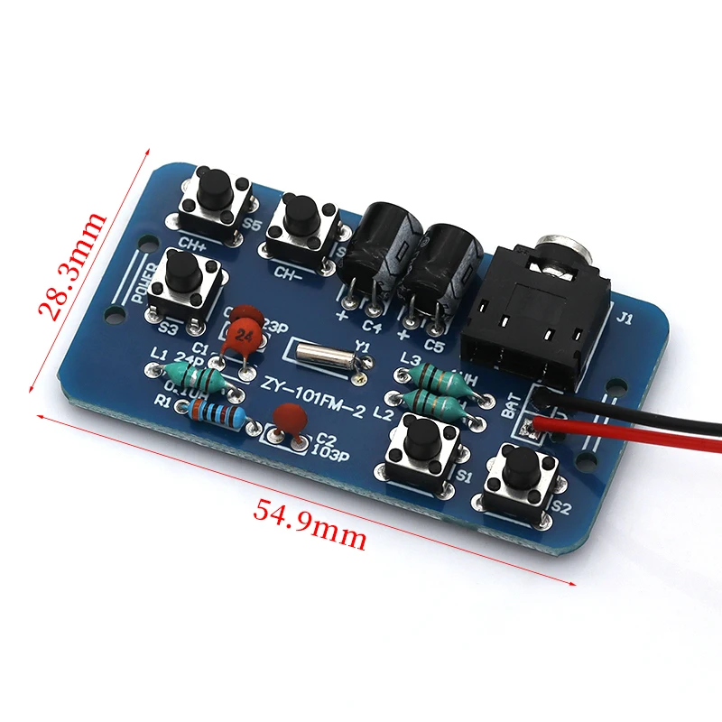 

DIY Electronic Kit Wireless Stereo FM Radio Receiver Module PCB 76MHz-108MHz DC 1.8V-3.6V