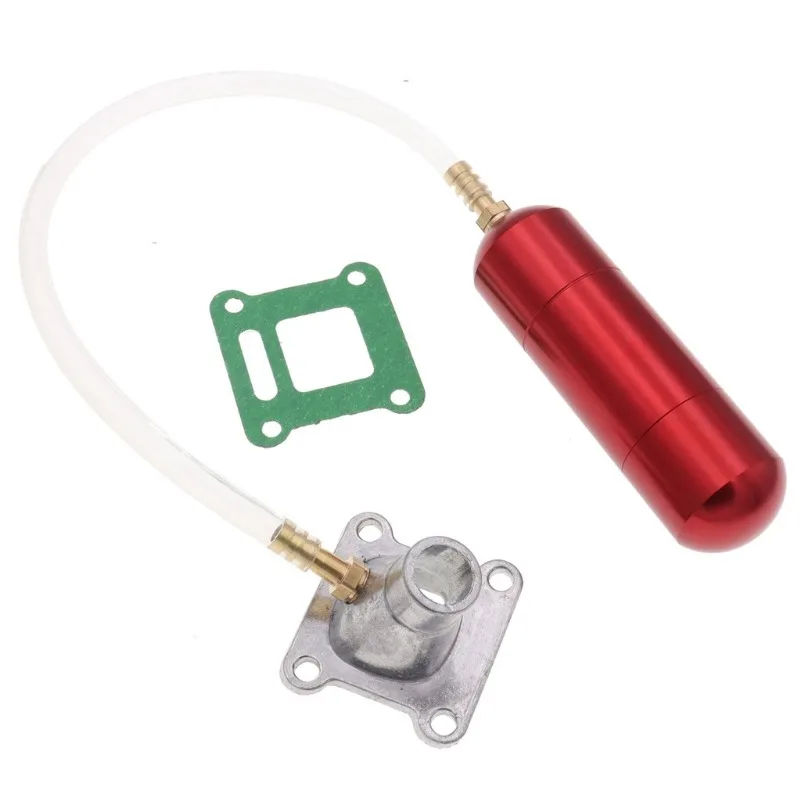 سباق الألومنيوم الذهب الأحمر الأزرق دفعة زجاجة الطاقة + كمية الأنابيب طوقا ل 2 السكتة الدماغية 43cc 47cc 49cc البسيطة ATV رباعية الترابية دراجة الجيب #3