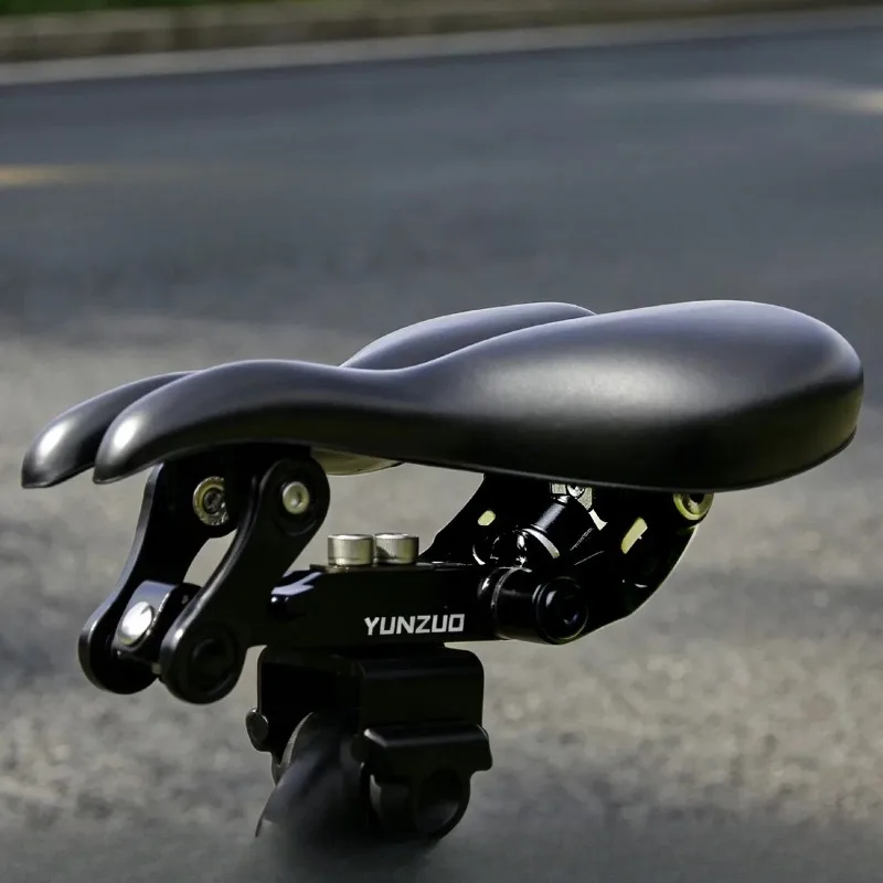 Soft Thickened Bicycles Saddle Mountain Bike Healthy Shock Absorbing Seat High Carbon Steel Waterproof Split Structure Parts