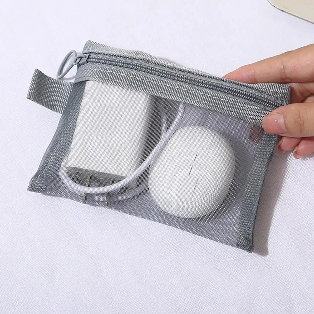 3 قطعة/المجموعة شبكة حقيبة مستحضرات التجميل صغيرة كبيرة شبكة شفافة تخزين مقلمة السفر سستة أدوات الزينة المنظم حقيبة مستحضرات تجميل