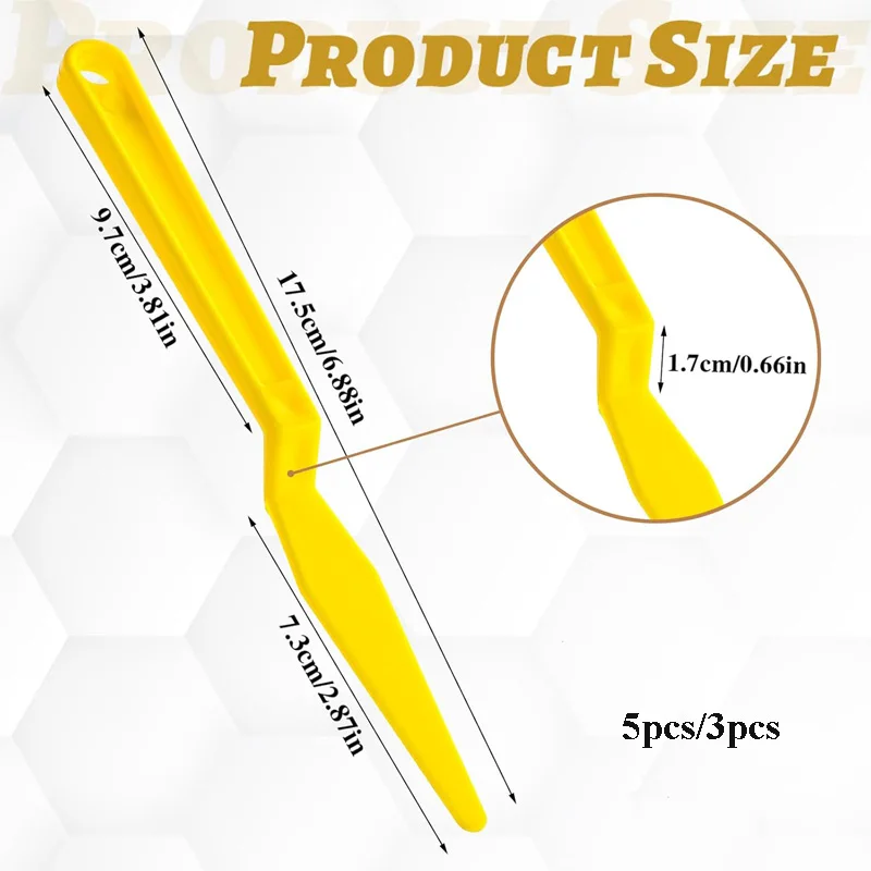 Window Tint Tool Vinyl Wrap Shank Gasket Squeegee Corner Scraper with Long Handle Flat Lip for Car Vinyl Film Install 5/3pcs