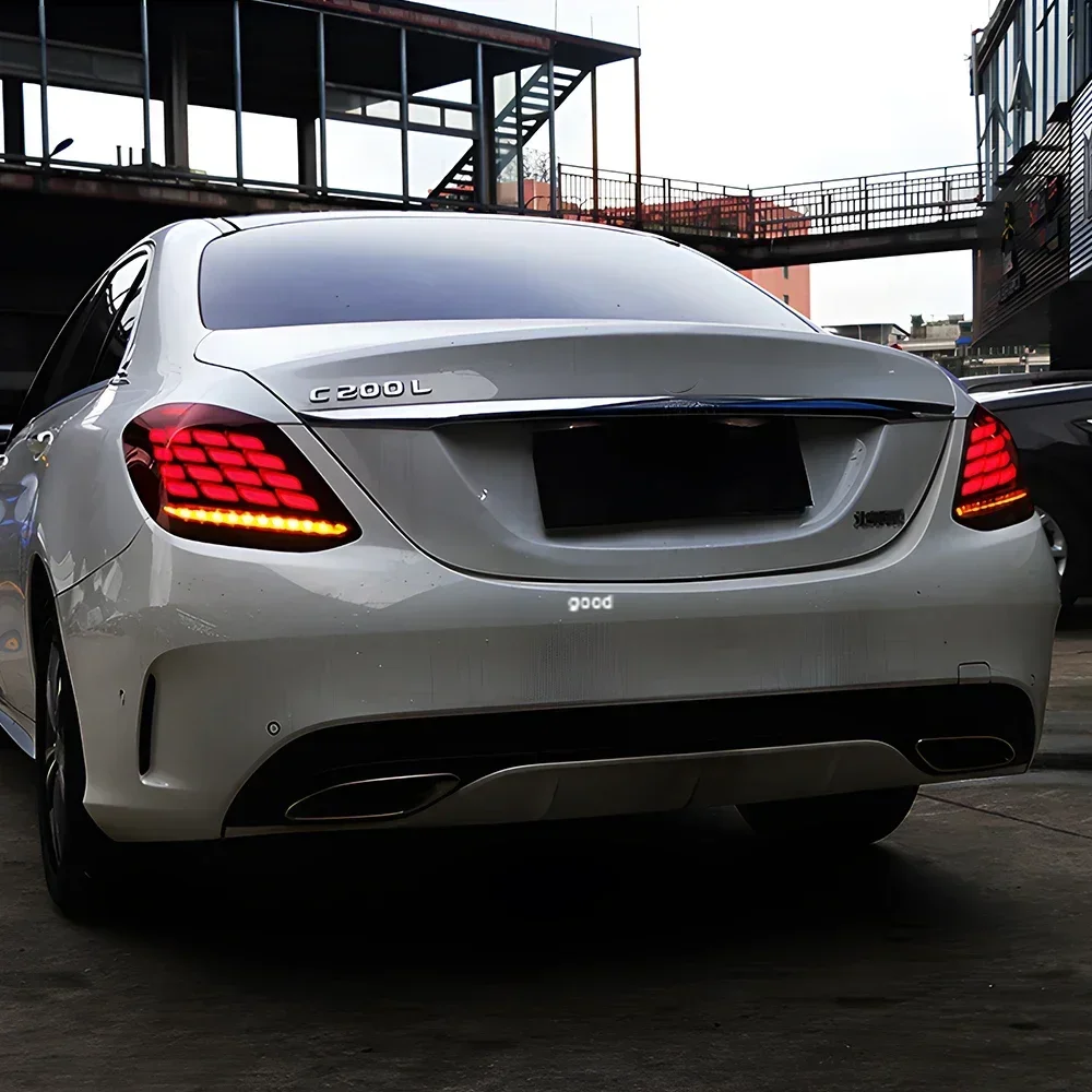 

Для Benz C-Class W205 2015-2021 автоматические задние задние фонари в сборе, обновленный дизайн S-Coupe, динамические задние фонари, аксессуары