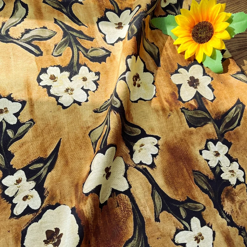 New Chinese Style Poly Cotton Fabric for Handmade Sewing DIY Home Printing Style Cheongsam Dress Hanfu Crafts Material