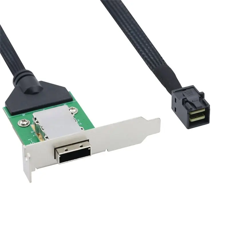 External Mini SAS HD SFF-8088 26P PCBA Female Adapter With Low Profile Bracket To SAS SFF-8643 12Gbps External 100-Ohm-AEF7