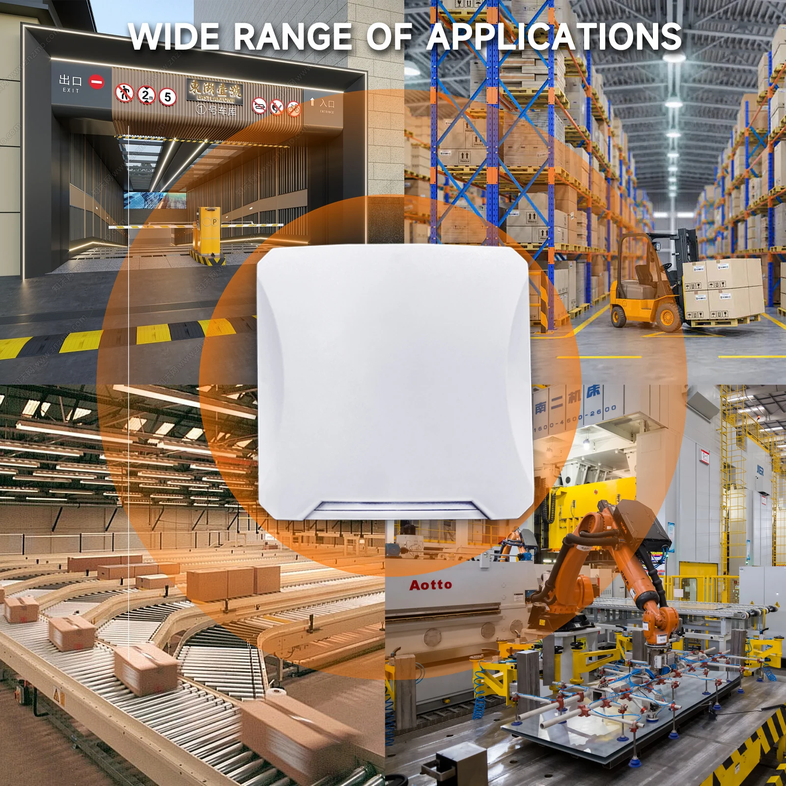 YANZEO SA810 UHF RFID Long Range Integrated Reader,MQTT+WIFI+RJ45+USB/RS485/Wiegand for Parking Gate Access Control System