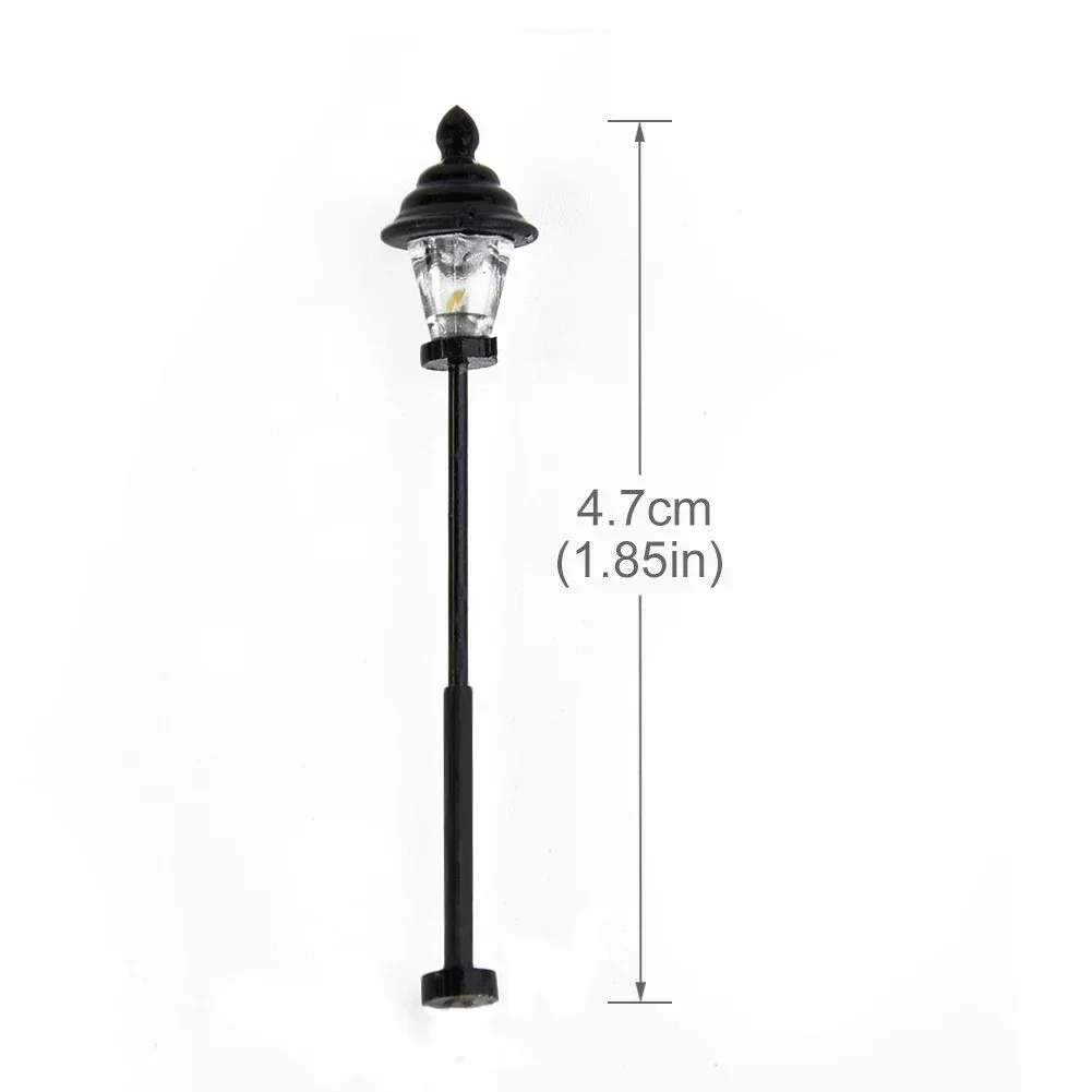 10pcs Model Miniature Street Lights Railroad Train Scenery Lamppost Lamps Street LED Lights 3V 20mA