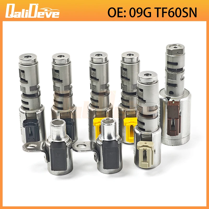 09G TF60SN 8PCS Automatic Transmission Small Valve Shift Solenoid Valve TF60-SN 09GTF60SN For VW Audi A3 A4 TT Mini SEAT Saab