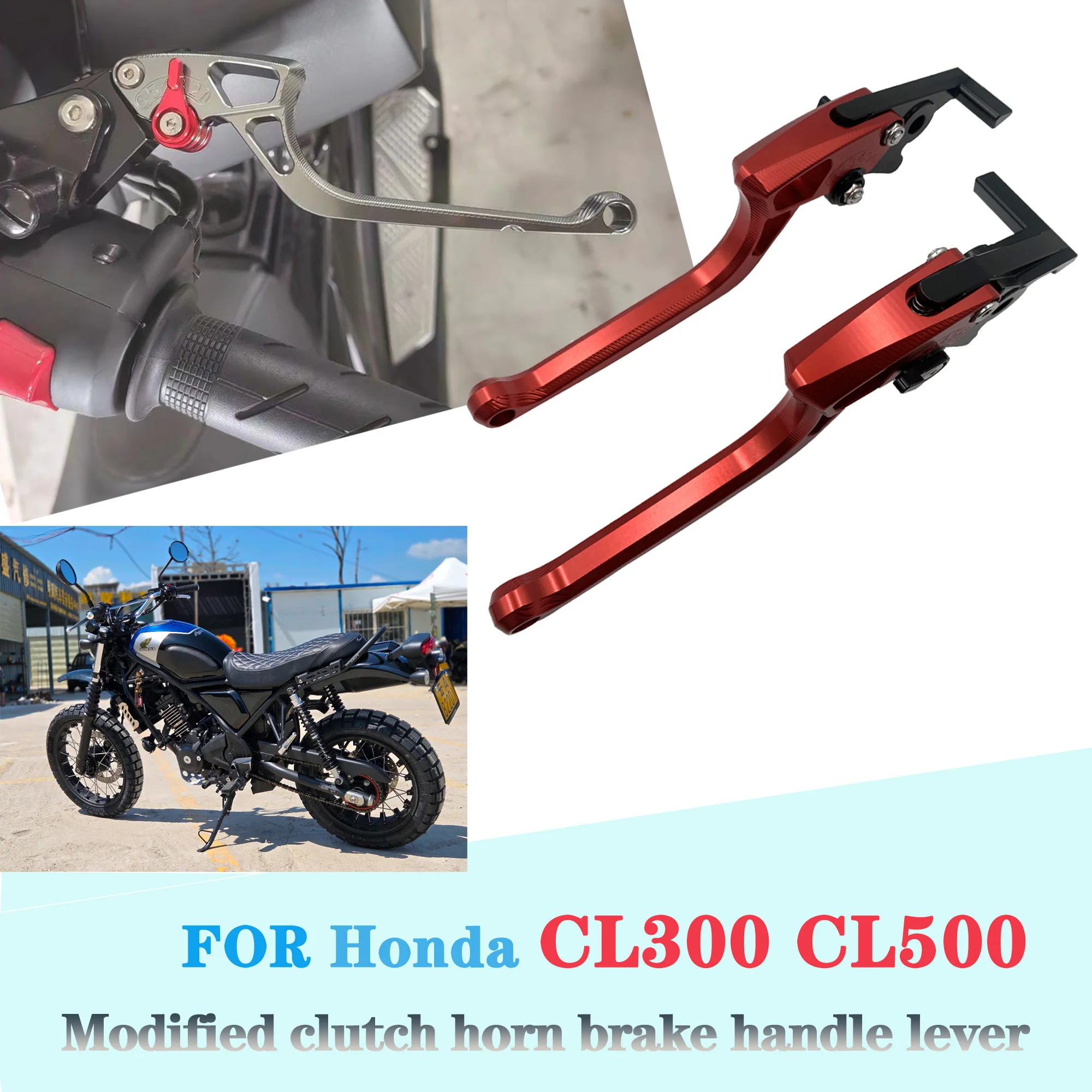 

For Honda CL300 CL500 Motorcycle Clutch Lever Brake Lever not Adjustable Folding Handle Levers