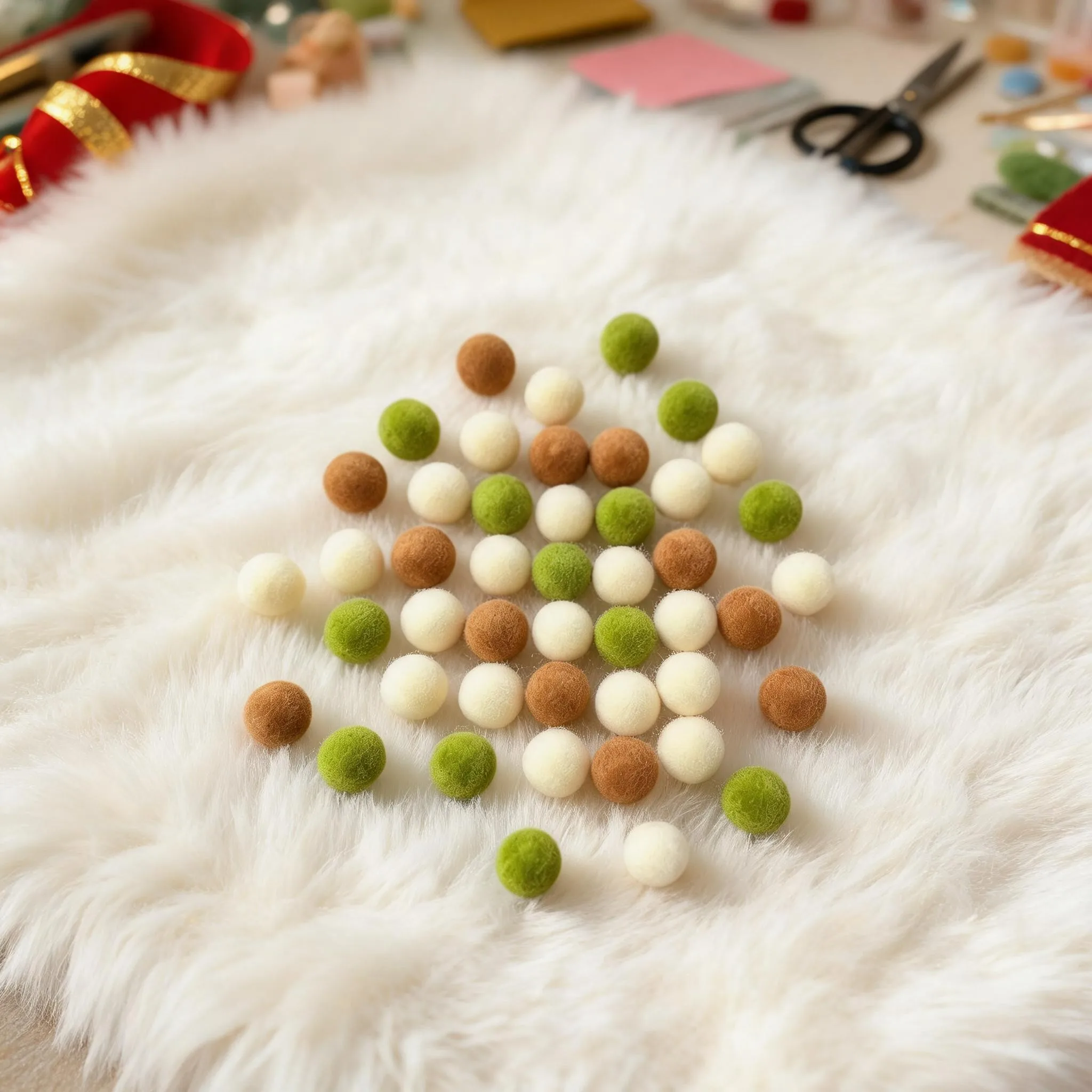 49Pcs 3cm Flocked Christmas Ball Ornaments, Soft Hanging Baubles For Xmas Tree, Home & Party Holiday Decoration