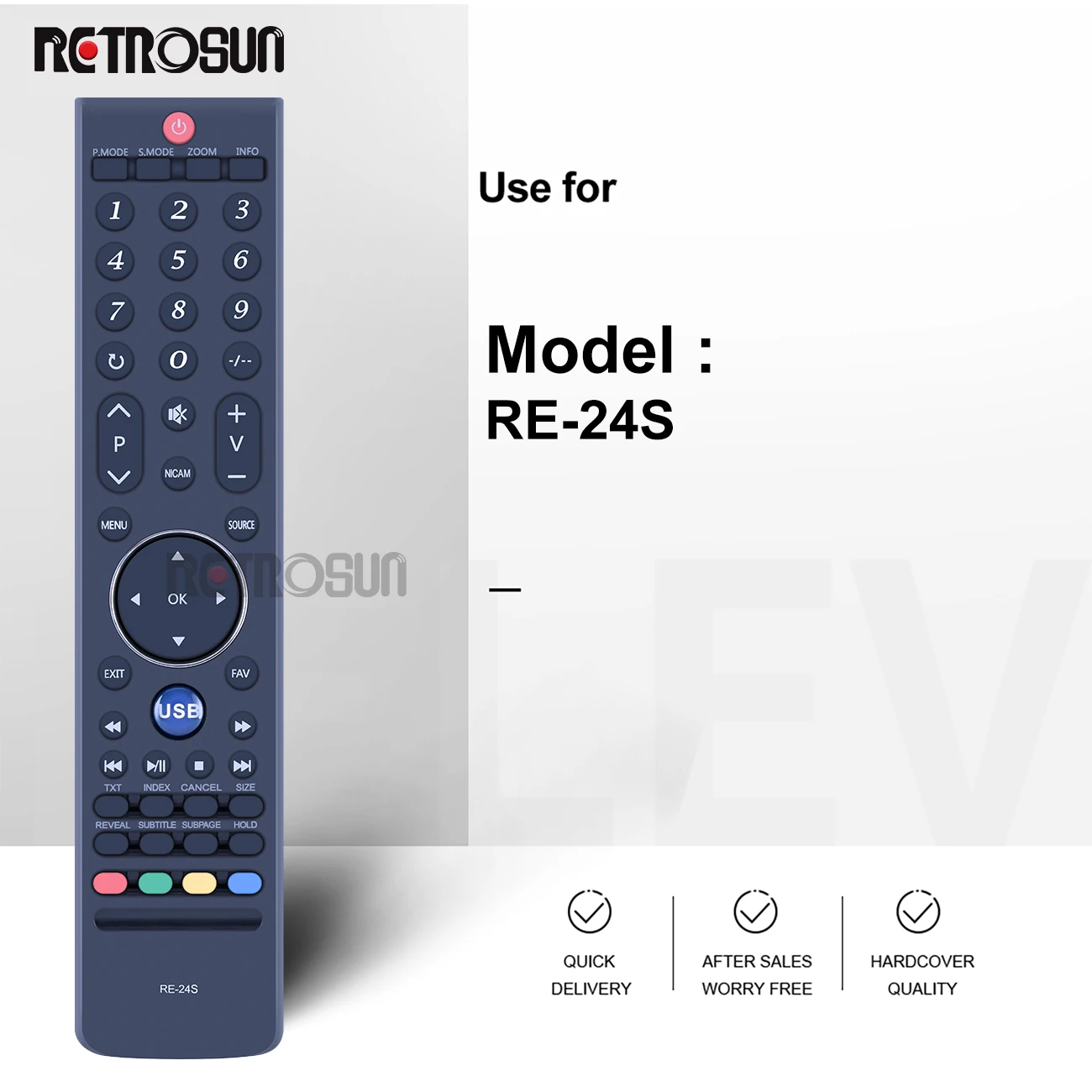 New Remote Control For Akai RE-24A & Sansui RE-24S LCD LED HDTV TV