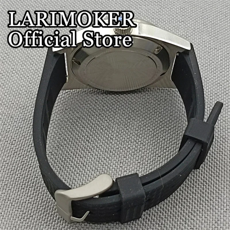 LARIMOKER 38mm NH35A PT5000 Mechanical Automatic Men Wristwatch 200M Sapphire Glass Rubber watch  Strap