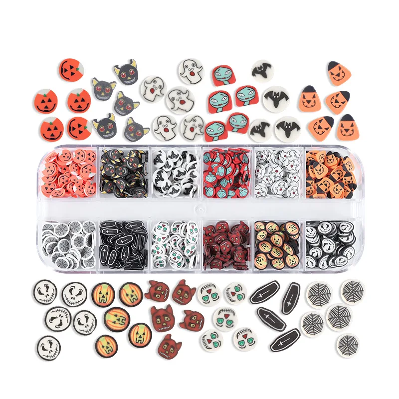 12 Girds 3D Acrylic Flower Nail Parts Decoration Mix Steel Beads Gems Charms Professional  Eyelash Extensions Accessories Tools